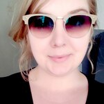 Sarah S. - Oak & Silver - browline - acetate-metal