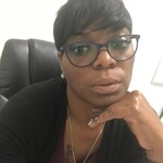 Shearice G. - Blue Striped - horn - acetate