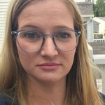 Cassandra D. - Clear Blue - round - plastic