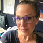 Courtney E. - Clear Blue - rectangle - acetate