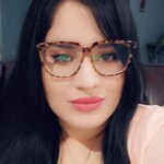 Beatriz  R. - Red Floral - square - acetate