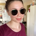 Katherine B. - Bronze - round - metal