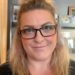 Jenna P. - Black - rectangle - plastic