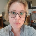 Erica R. - Black Floral - round - plastic