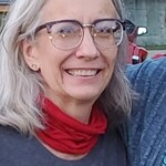 Michelle L. S. - Silver/Floral - browline - plastic-metal