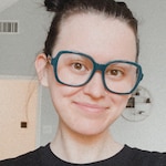 Erin H. - Teal - rectangle - acetate