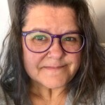 Renée F. - Purple - oval - acetate