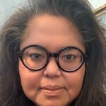 Mary A. F. - Blue - round - acetate