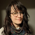 Milena - Red/Floral - round - plastic