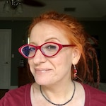 Kristy M. - Raspberry & Purple - oval - acetate