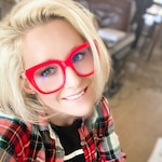 Claire M. - Red & Pink - horn - acetate