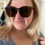 Kasey W. - Blue Floral - round - acetate