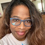 Donna V. S. - Navy Striped - rectangle - acetate