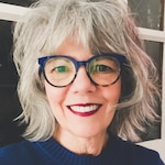 Beverly B. - Blue Floral - round - acetate