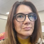 Angelica G. - Clear/Black - round - plastic