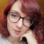 Theresa S. - Clear Red & Clear Brown - square - plastic