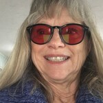 Debra S. - Clear/Black - round - plastic