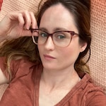 Carrie A. - Orange - horn - acetate