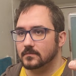 Shane K. - Blue - rectangle - acetate-metal