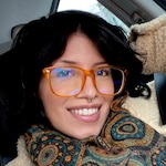 Rachel Z. A. - Clear Orange - rectangle - plastic