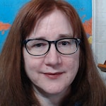 Janet B. - Blue - oval - plastic