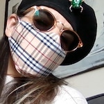 Sue G. - Clear Melon - round - plastic