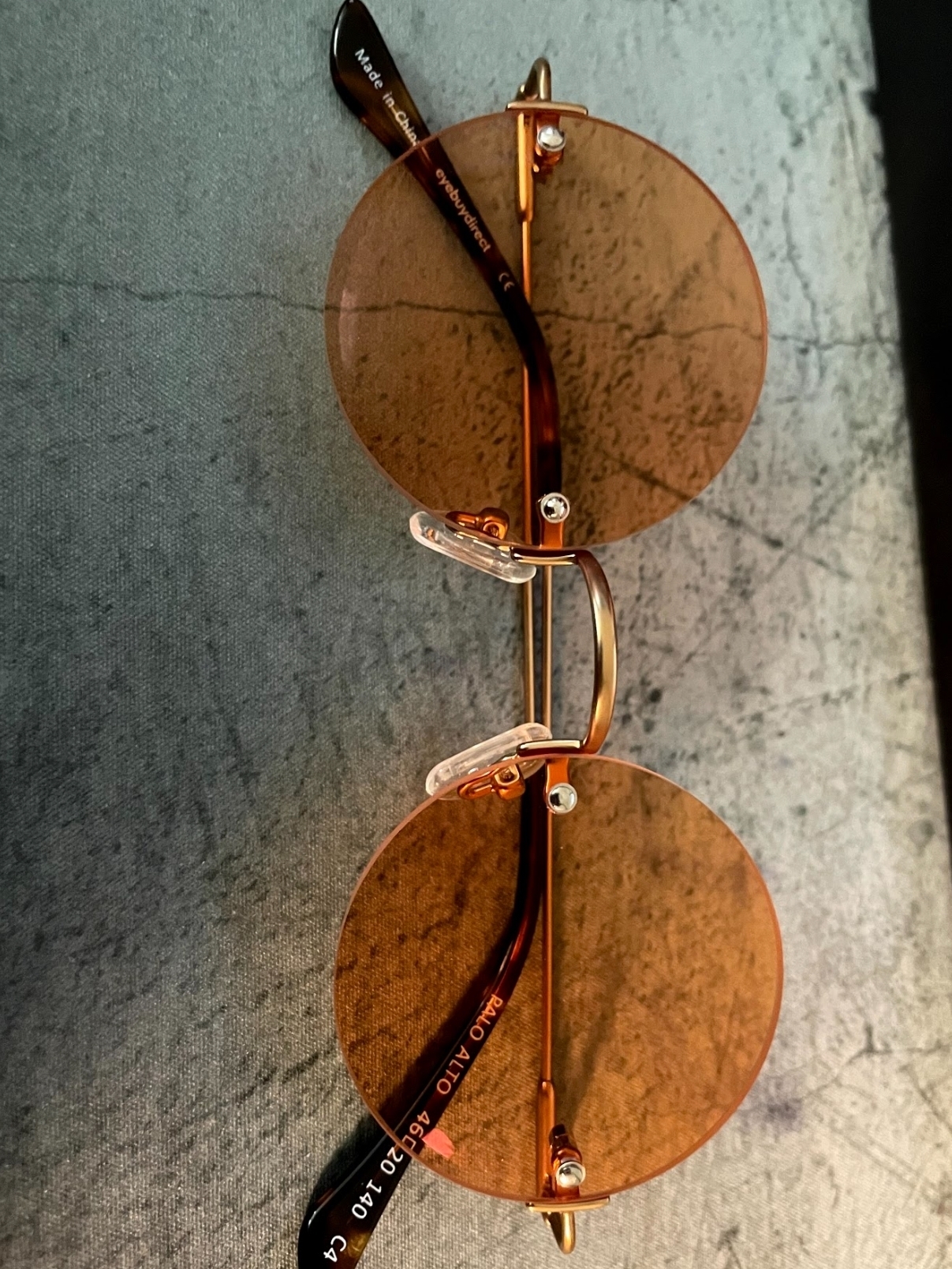 Palo Alto Round Silver Rimless Eyeglasses EyeBuyDirect