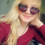 Amie C. -  Navy  - round - metal