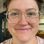 Ashling L. - Navy & Gold - geometric - metal