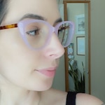 Kayla D. - Iridescent Pink & Tortoise - horn - acetate