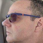 James W C. - Matte Navy - rectangle - plastic