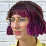 Allie B. - Clear Purple - horn - acetate