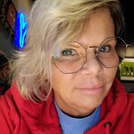 Sandra R. - Navy & Gold - geometric - metal