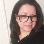 IRMA R. - Matte navy - square - plastic