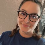 Larissa D. - Clear/Black - round - plastic