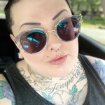 Katherine A. - Clear Blue Gold - square - plastic