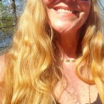 Christina B. - Blue Floral - round - acetate