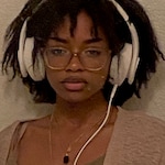 Praise A. - Clear Brown & Blue - square - plastic