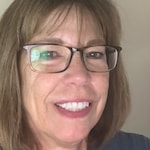 Annette H. - Brown Striped - rectangle - acetate