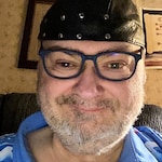 Charles T. S. - Navy Striped - rectangle - acetate