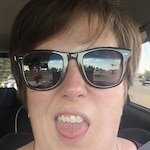 Danielle L. - Brown Striped - square - acetate