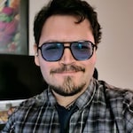 Richard C. - Black & Silver - aviator - acetate-metal