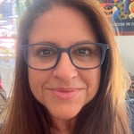 Iliana G. - Navy Striped - rectangle - acetate