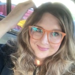 Lisa S - Orange - square - acetate-metal