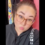 angelaprice7304 - Clear Brown & Blue - square - plastic