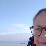 theresamorwood - Clear Red & Clear Brown - square - plastic