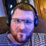 Casey C. - Satin Black & Blue - rectangle - metal