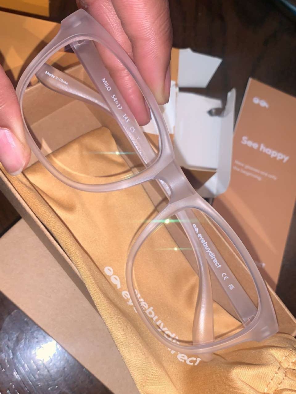 Milo Square Frosted Clear Full Rim Eyeglasses Eyebuydirect Canada