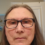 carol B. - Blue Floral - horn - acetate