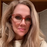 Lori W. - Clear Brown & Blue - square - plastic